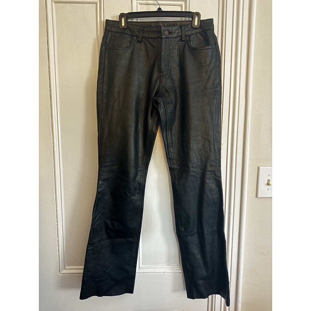 Xelement Leather Bootcut Pants Women's Size 8 Motorcycle‎ Biker Riding Gear